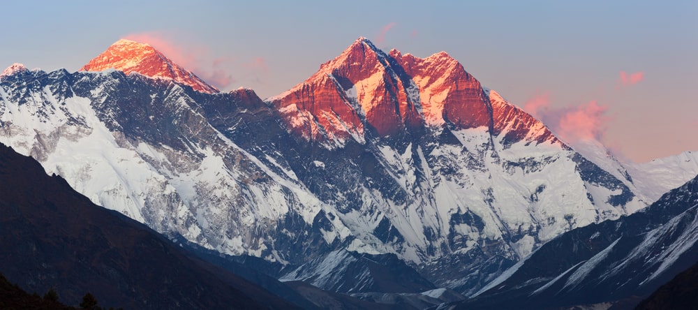 Mountains covered in snow