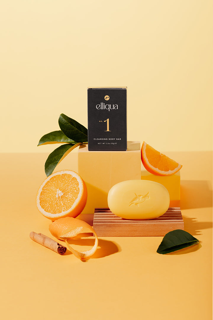 Elliqua Cleansing Body Bar - No.1 - Citrus + Herbal Musk