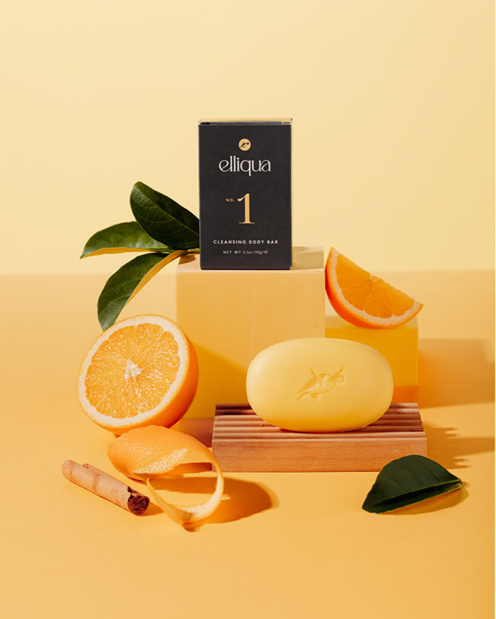 Elliqua Cleansing Body Bar - No.1 - Citrus + Herbal Musk